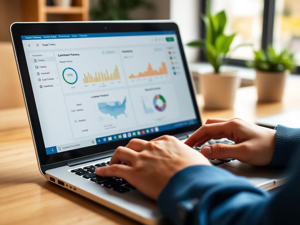 Bookkeeper using accounting dashboard